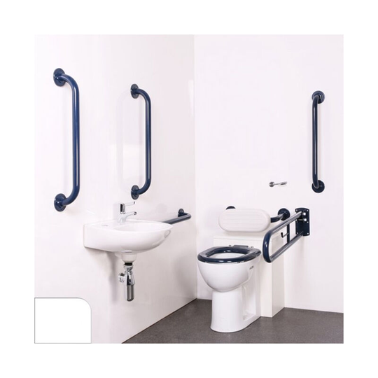 Nyma pro Back to Wall Doc m Pack Exposed Fixings White - 5 x White Grab Rails - Nymas
