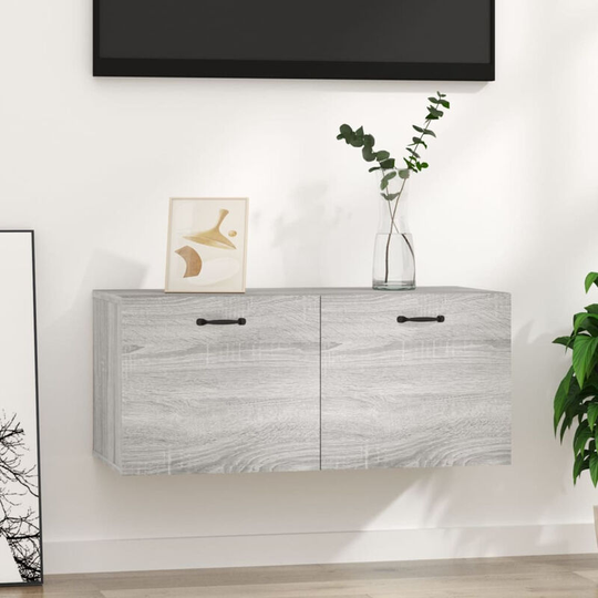 Wall Cabinet Grey Sonoma 80x35x36,5 cm Engineered Wood