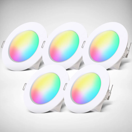 RGBW LED Recessed Bathroom Lights, White, 4.8W