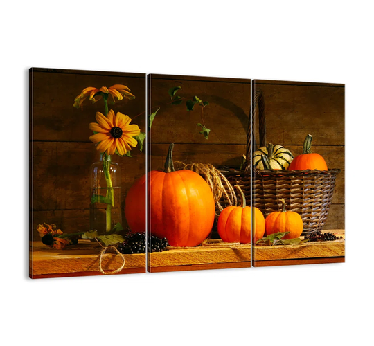 'A Radical Composition - Autumn Gifts' - 3 Piece Unframed Photograph Print Set on Canvas