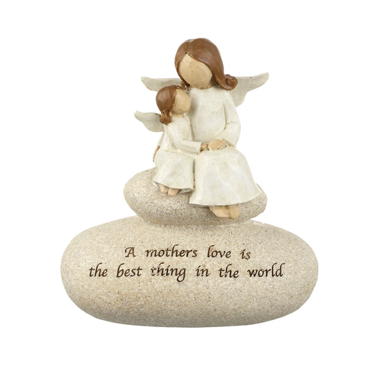 Angels on Stone Figurine