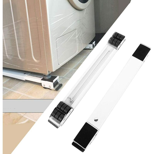 Washing Machine Parts & Accessories Adjustable Washing Machine Stable Stand Fridge Base Holder with 24 Wheels for Easy Moving - White