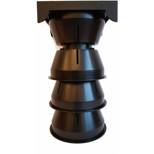 Stack Drain" SoakAway System: 4 Cone Kit - Black - The Drain Company