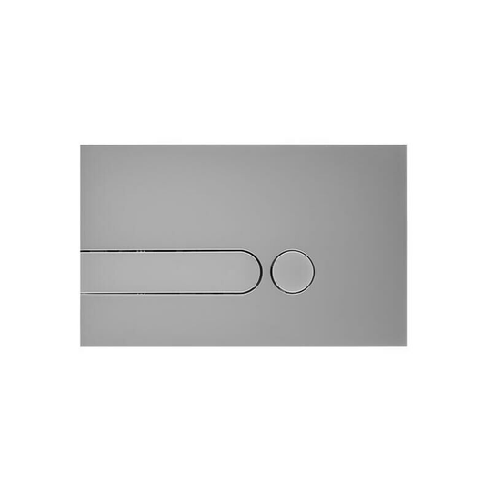 Modern Toilet wc Dual Flush Square Button Wall Plate - Satin Chrome - Milano