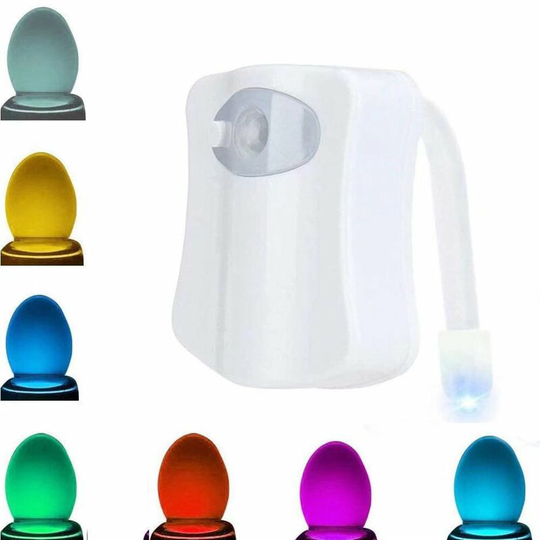Gift - led Toilet Night Light with Motion Sensor, Human Body Induction Night Light, Toilet Seat Light, 8 Colors