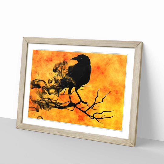 'Raven Bird 3' Framed Graphic Art