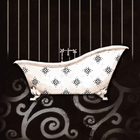 Toupe Swirl Bathtub I - Wrapped Canvas Painting Print