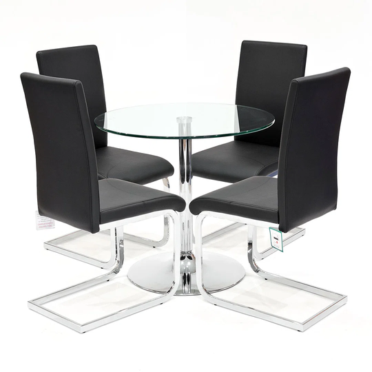 Carnot Dining Set with 4 Chairs
