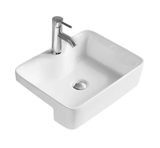 Vitreous China Semi-Recessed Basin