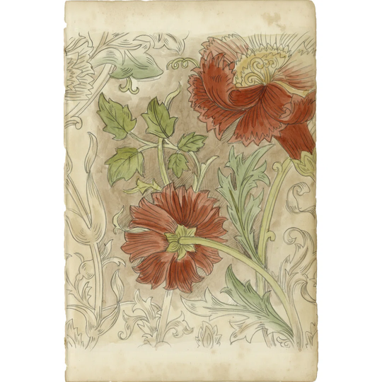 Floral Pattern Study II - Wrapped Canvas Graphic Art