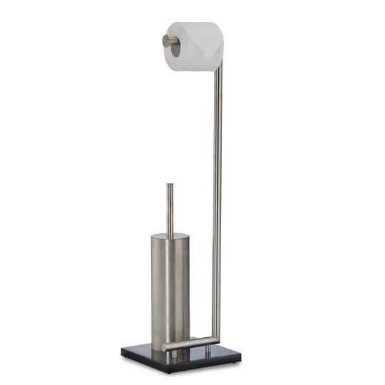 Rona Pierre Free-Standing Toilet Roll and Brush Holder
