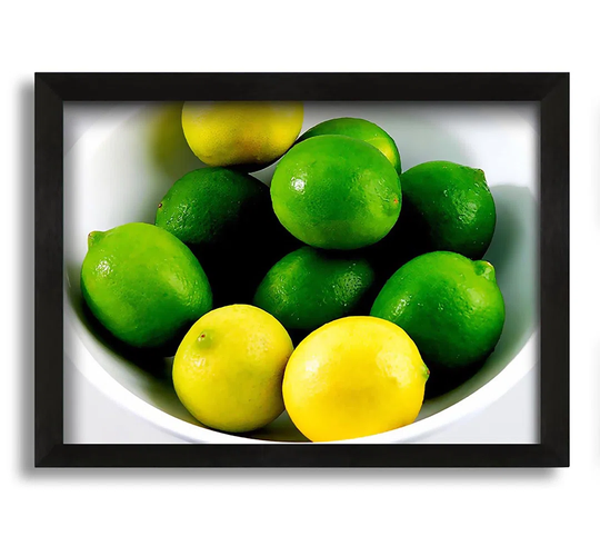 Lemon and Limes - Picture Frame Graphic Art on Canvas
