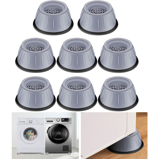 8PCS Washing Machine Anti-vibration Mat, Anti-noise Washing Machine Anti-vibration Pad, Universal Washing Machine Dryer Support, 6 cm in diameter