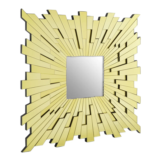 Terri Wood Framed Wall Mounted Accent Mirror in Gold
