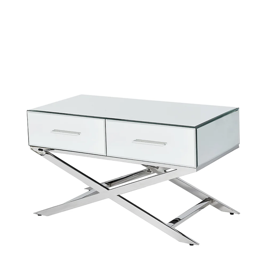 Litchfield Cross Legs Coffee Table with Storage
