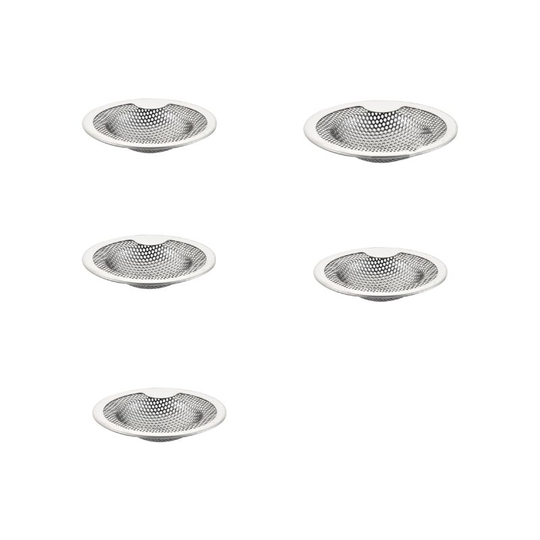 5 Pcs Large 10.2cm Shaped Kitchen Sink Strainer,Stainless Steel Sink Strainer,Sink Grid,Kitchen Sink Stopper,Drain Stopper Strainer,Sink Strainer
