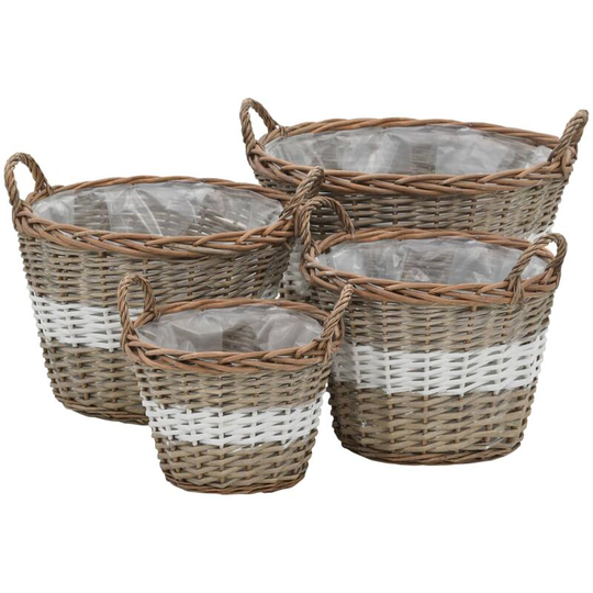 Jaycee 4 Piece Plastic Planter Box Set by August Grove Brown
