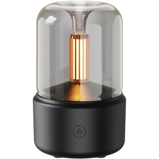 Asupermall - Candlelight Style Aroma Diffuser 120mL Mist Humidifier Warm White Night Light Quiet Essential Oil Diffuser Cool Mist Air Humidifier for