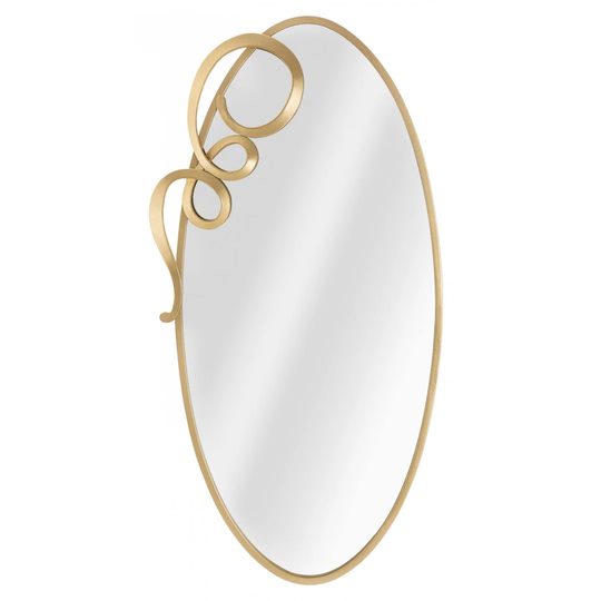 Arley Oval Metal Framed Wall Mounted Accent in Gold