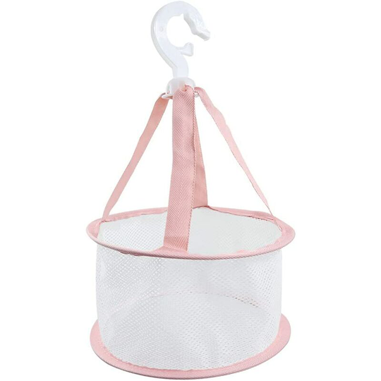 Mini Mesh Shower Basket, Hanging Drying Net, Bath Organizer Storage for Makeup Brush, Beauty Sponge Blender, Windproof Drainer for Bathroom Laundry