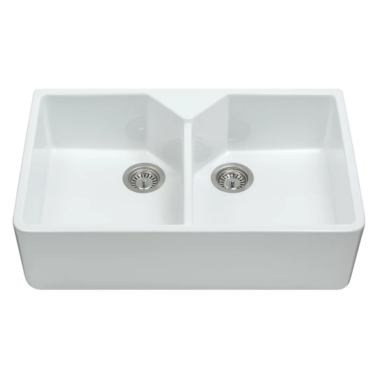 80cm x 49cm Double Bowl Belfast Kitchen Sink