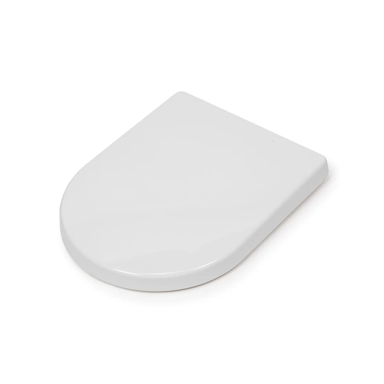 Croydex Wl610722H Telese D Shape Toilet Seat, White With Soft Close And Quick Release