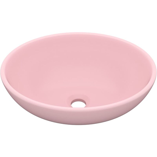Vidaxl - Luxury Basin Oval-shaped Matt Pink 40x33 cm Ceramic Pink