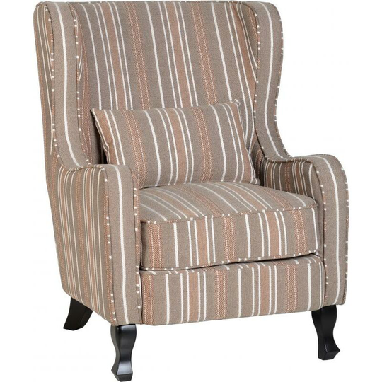 Sherborne Fireside Chair Beige Stripe - Seconique