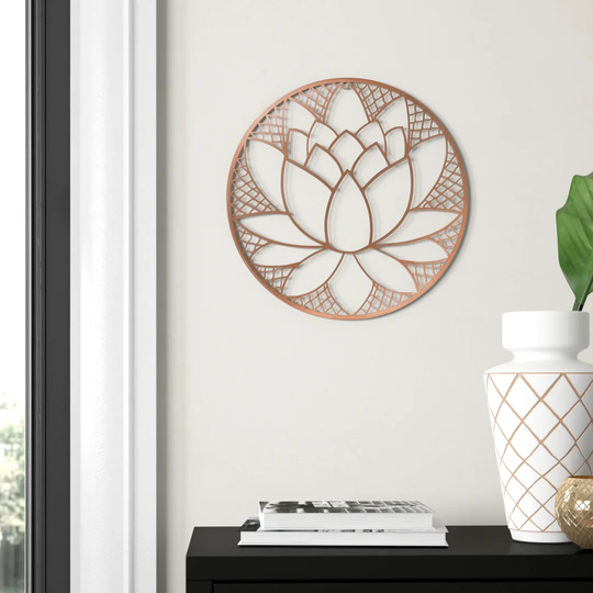 Lotus Blossom Wire Wall Décor