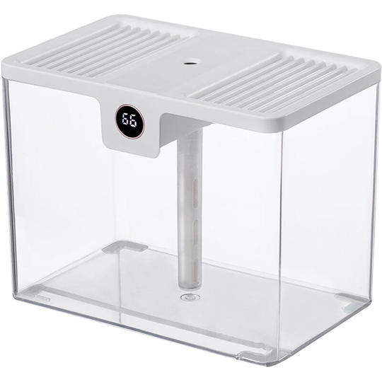 Asupermall - 1.5L Mist Humidifier Diffuser With Humidity Display Transparent Cool Humidifier Desktop usb Powered Waterless Auto-Off Humidifier for