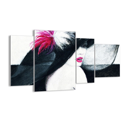 Always a Secret - 4 Piece Unframed Painting Print Set on Glass