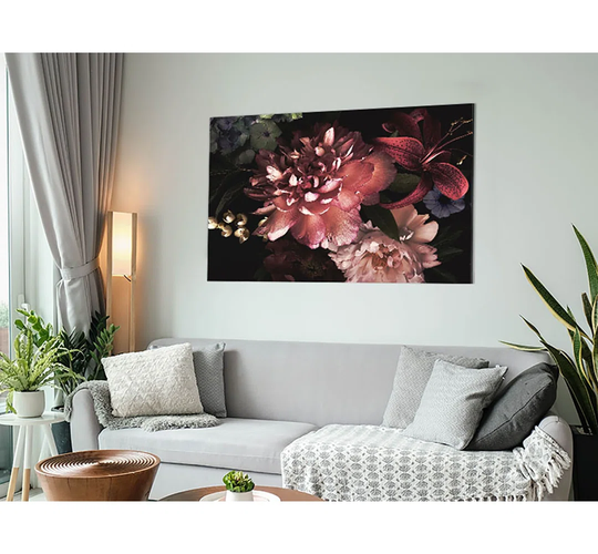 Flower Arrangement Dusk - Unframed Graphic Art on Metal