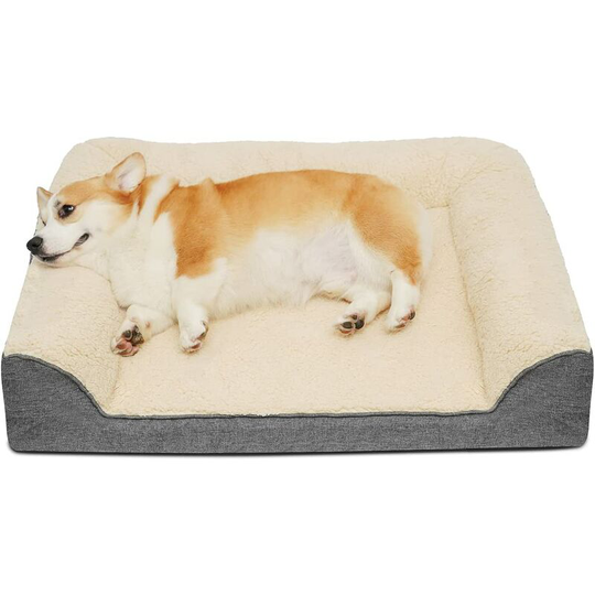 Orthopedic Dog Bed - Dog sofa beds - 71cm * 58cm, Grey - Grey