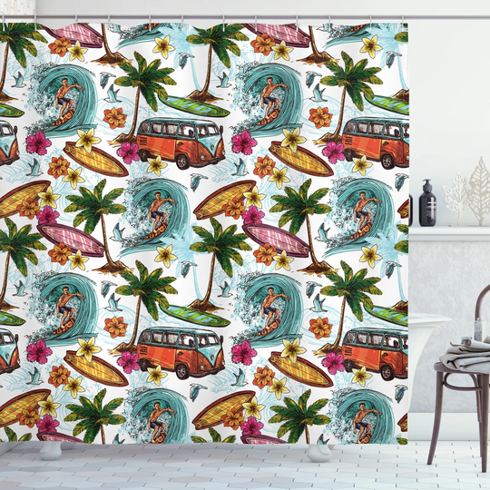 Bjork 13 Piece Polyester Shower Curtain Set