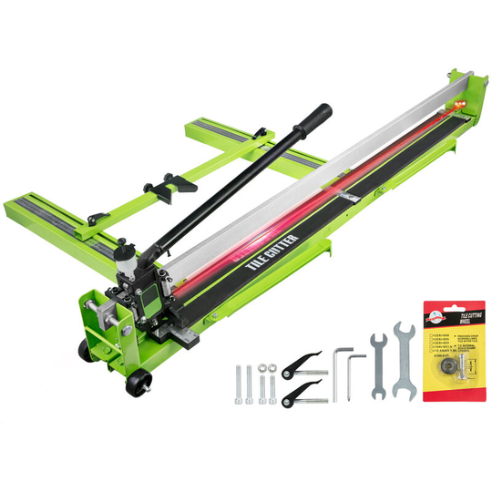 Vevor - Tile Cutter 900MM Manual Green Tile Score Cutter, with Tungsten Carbide Scoring Wheel, Professional Vinyl Plank Cutter, Adjustable Laser