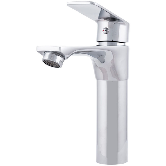 Greenice - Brass / Zinc Basin Faucet, Chrome Plated, Hot-Cold Water, Hoses, Low Spout, Single Handle [QLI-FA-7862] (QLI-FA-7862)