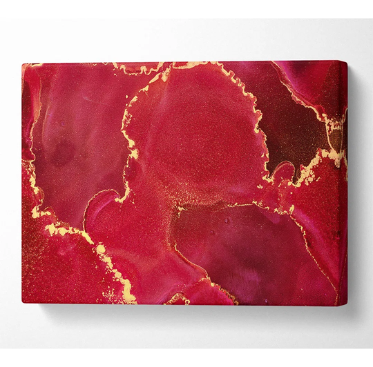 Supreme Red Glitter - Wrapped Canvas Painting