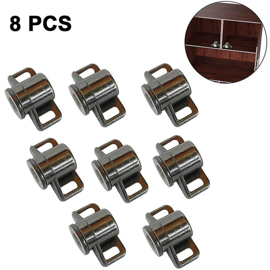 8pcs Magnetic Cabinet Door Catch with Magnet for Closer Cabinet Door Lock(Cannon Color)