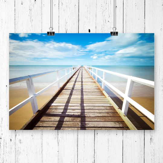 'Seascape Jetty Pier Ocean' Graphic Art