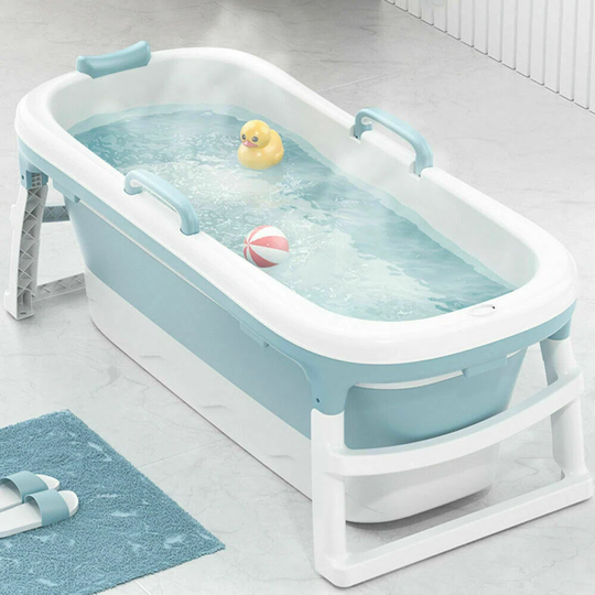 Large Folding Portable Bathtub Adult Child Warm Spa Sauna Soaking Barrel &Lid