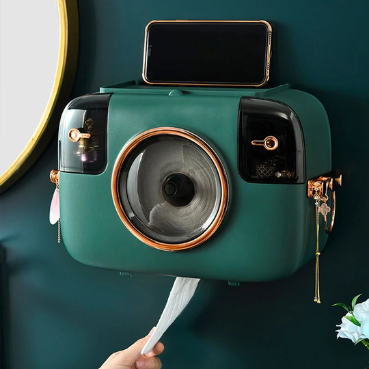 Wall Mounted Waterproof Toilet Roll Storage Box - Livingandhome