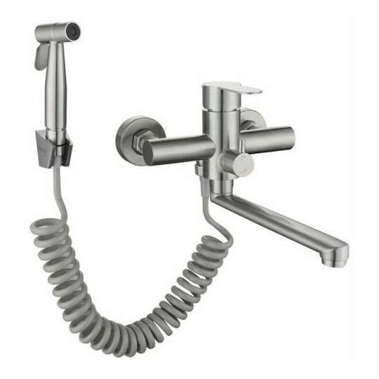 Stainless steel faucet rotarymounted faucet with hand shower with spray gun laundry tubwall Kitchen sink hot/cold water
