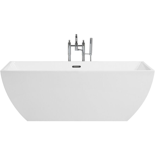 Beliani - Modern Freestanding White Bathtub Rectangular Sanitary Acrylic Cabruna - White