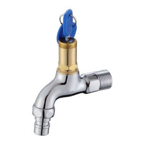 anti-theft outdoor faucet, anti-theft brass faucet, lockable outdoor faucet, washing machine for garden, bathroom or rental home