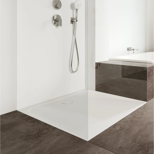 1200 x 900 mm Steel Enamel Shower Tray - Manhattan