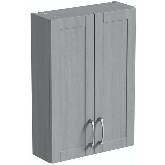 Reeves Newbury dusk grey wall hung cabinet 720 x 500mm - Grey