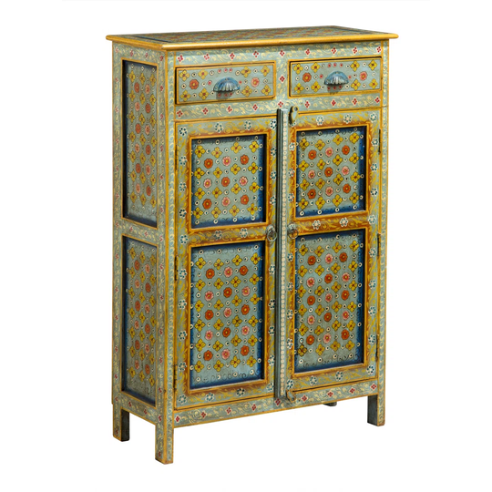 YVES BLUE CABINET 2 DOORS AND 2 DRAWERS
