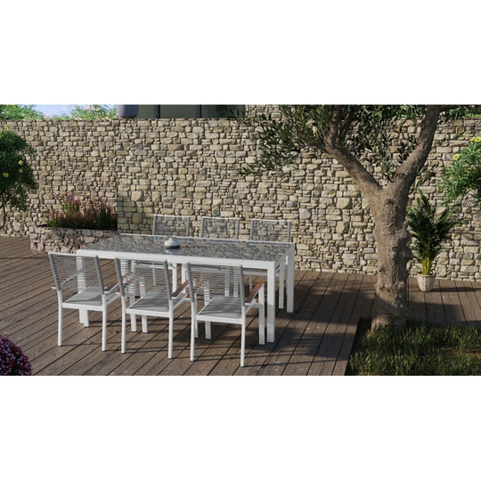 ENSEMBLE DE REPAS MAGNOLIA 6 PERSONNES EN VERRE