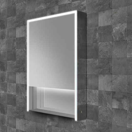 Verve 50 led Single Door Bathroom Cabinet 900mm h x 500mm w - HIB