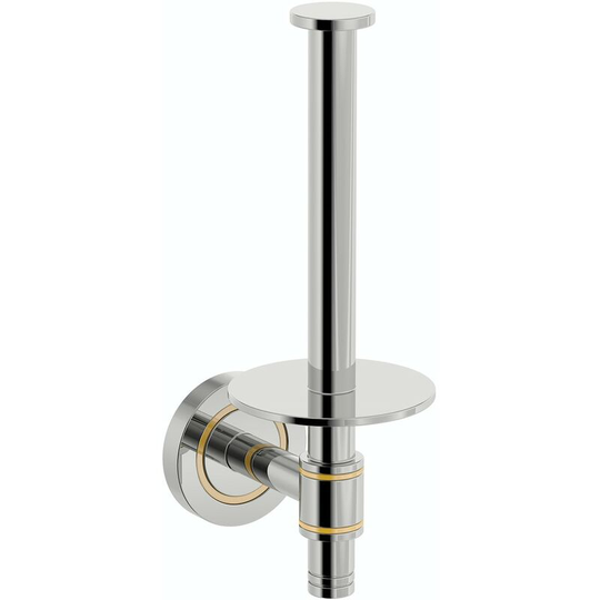 Premium traditional spare toilet roll holder - Chrome - Accents